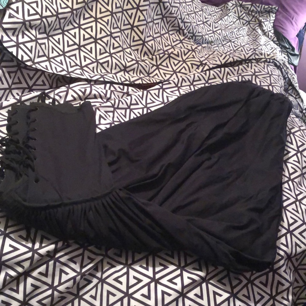 Moresca grommeted fancy pants size S black